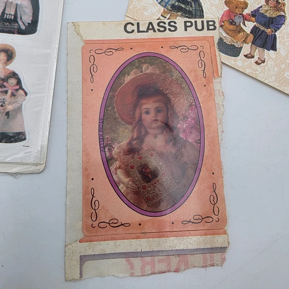 Vintage Hallmark Ambassador Sticker Lot Jan Hagara Postcards Victorian Ephemera